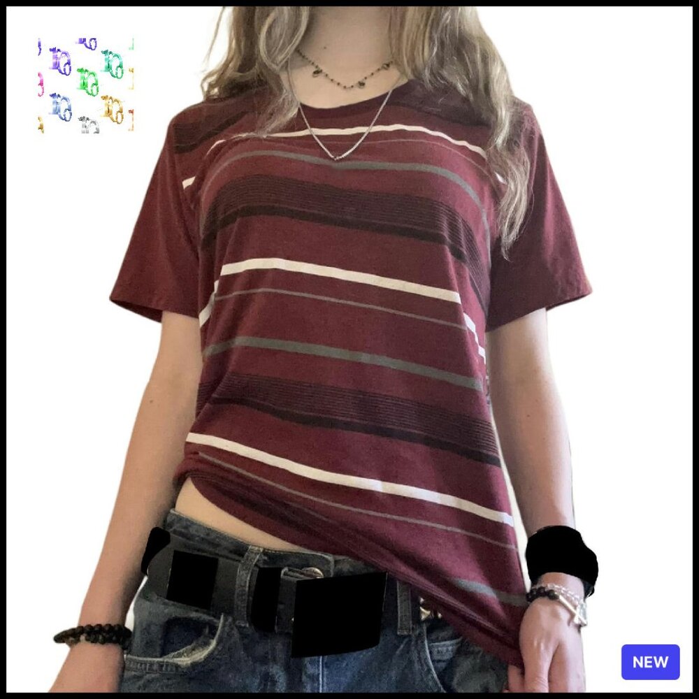 Y2k Grunge Graphic Tee Vintage Goth Aesthetic Baggy Shirt Emo Top